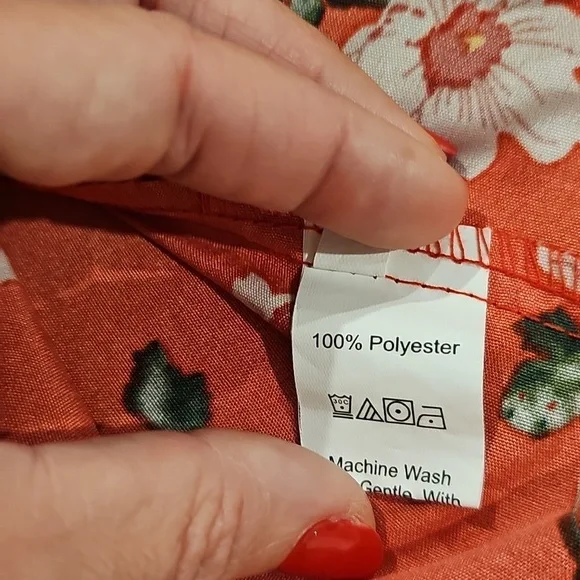 Shein floral bell sleeve rushed bust mini dress. Size M - Picture 9 of 9